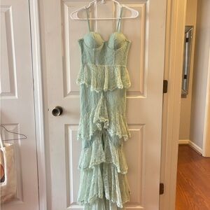 MAJORELLE Mint Lace Dress